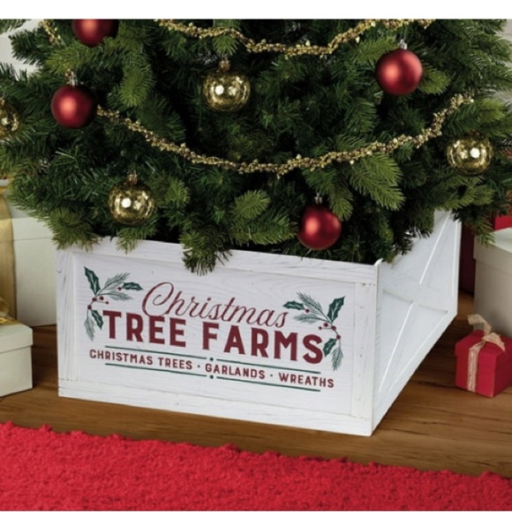 Christmas tree farms white holiday box tree 11”x 20” inches
